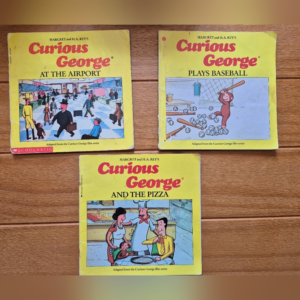 Vintage Curious George‎ Book Trio - Circa 1985 - 1987